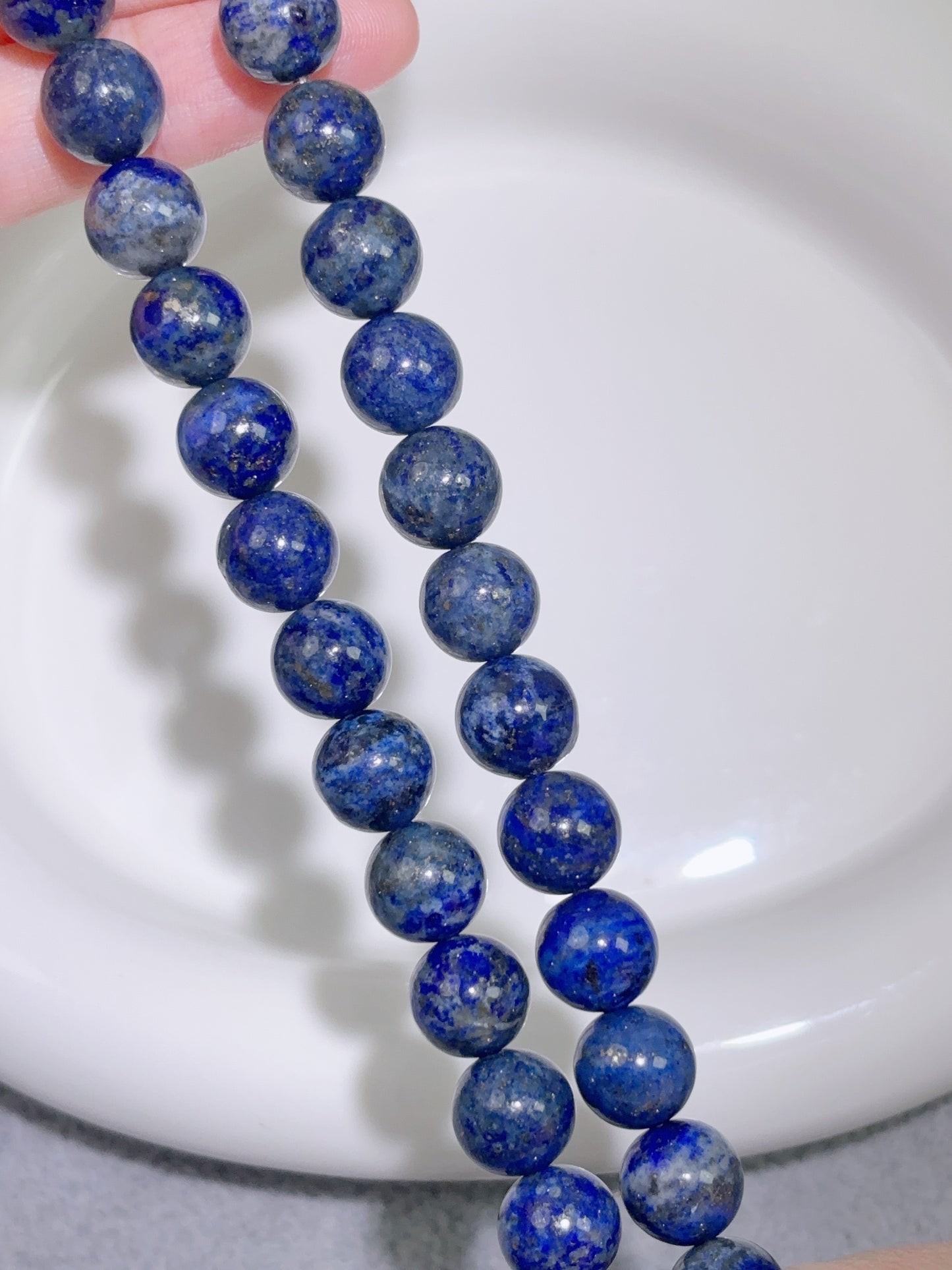 天然石連材-ビーズ-9 mmラピスラズリ
