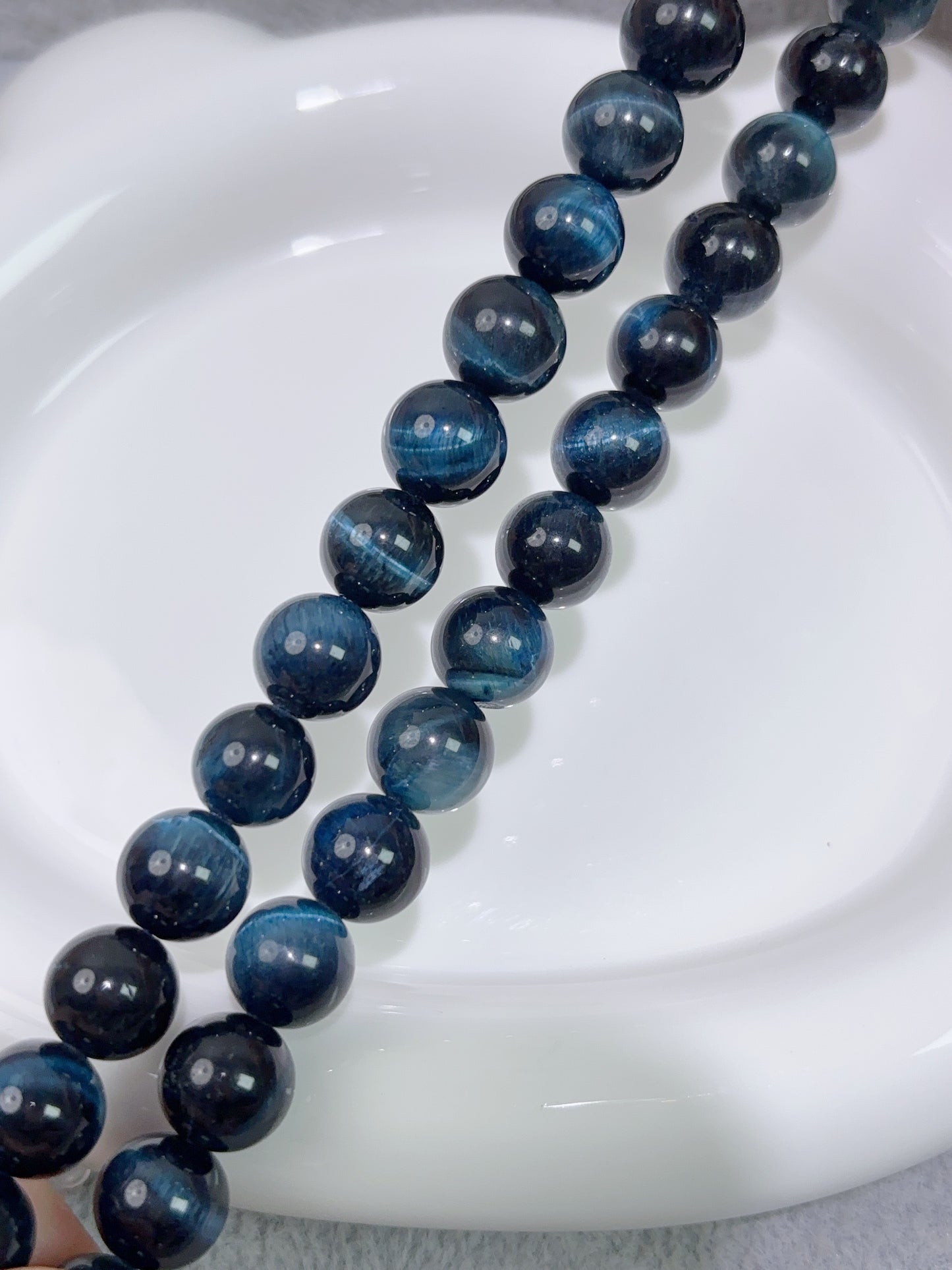 天然石連材--ビーズ--10 mmタイガーアイイエロー/紅茶色/サファイア色/パープル/紅茶色/パープル星空色/ブルーゴールド/インクブルー