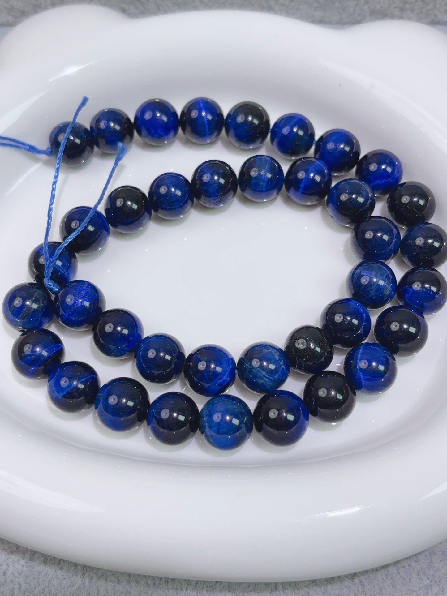 天然石連材--ビーズ--10 mmタイガーアイイエロー/紅茶色/サファイア色/パープル/紅茶色/パープル星空色/ブルーゴールド/インクブルー