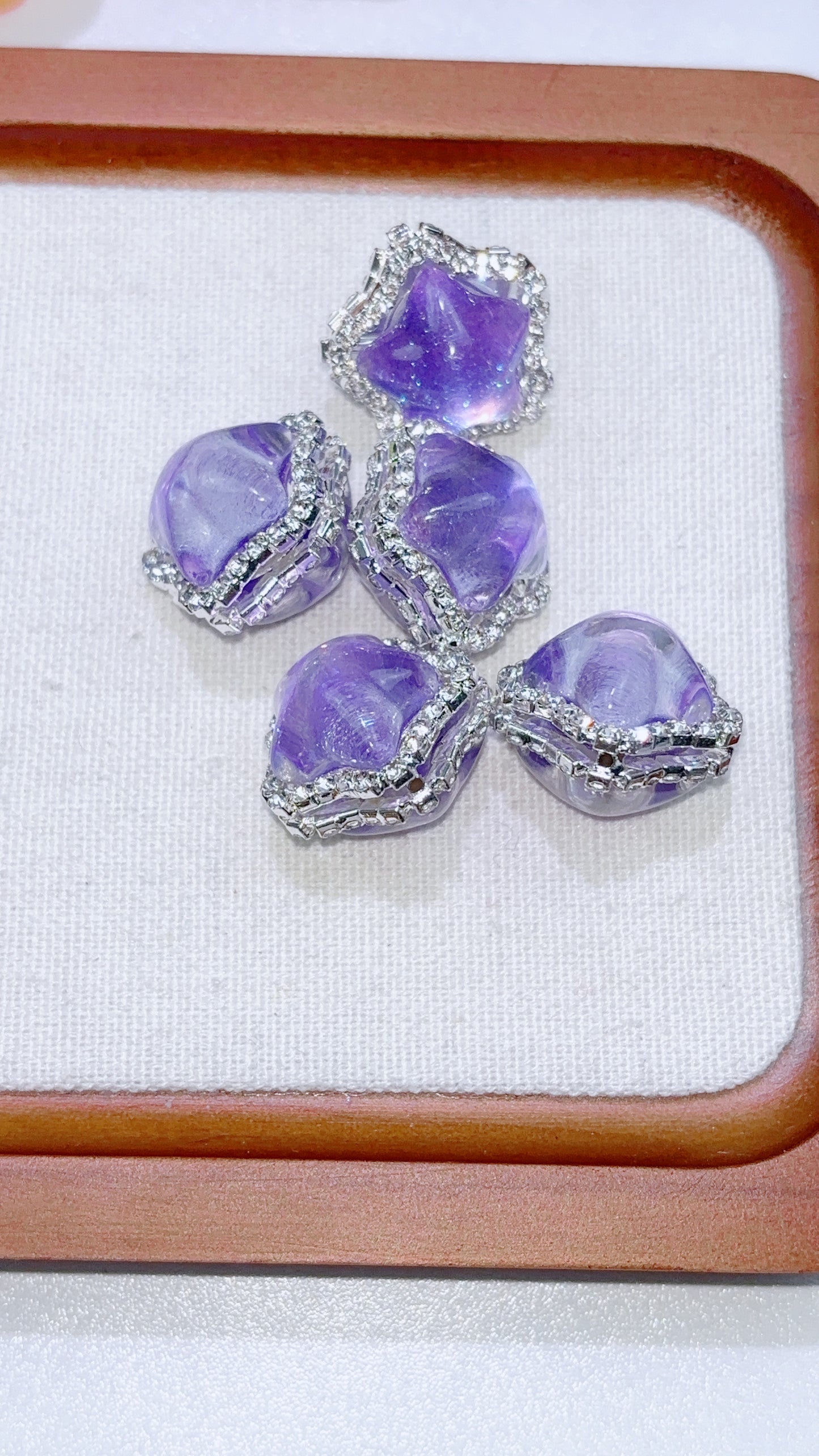 B シングルビーズシリーズ--アクリル両面立体流砂星