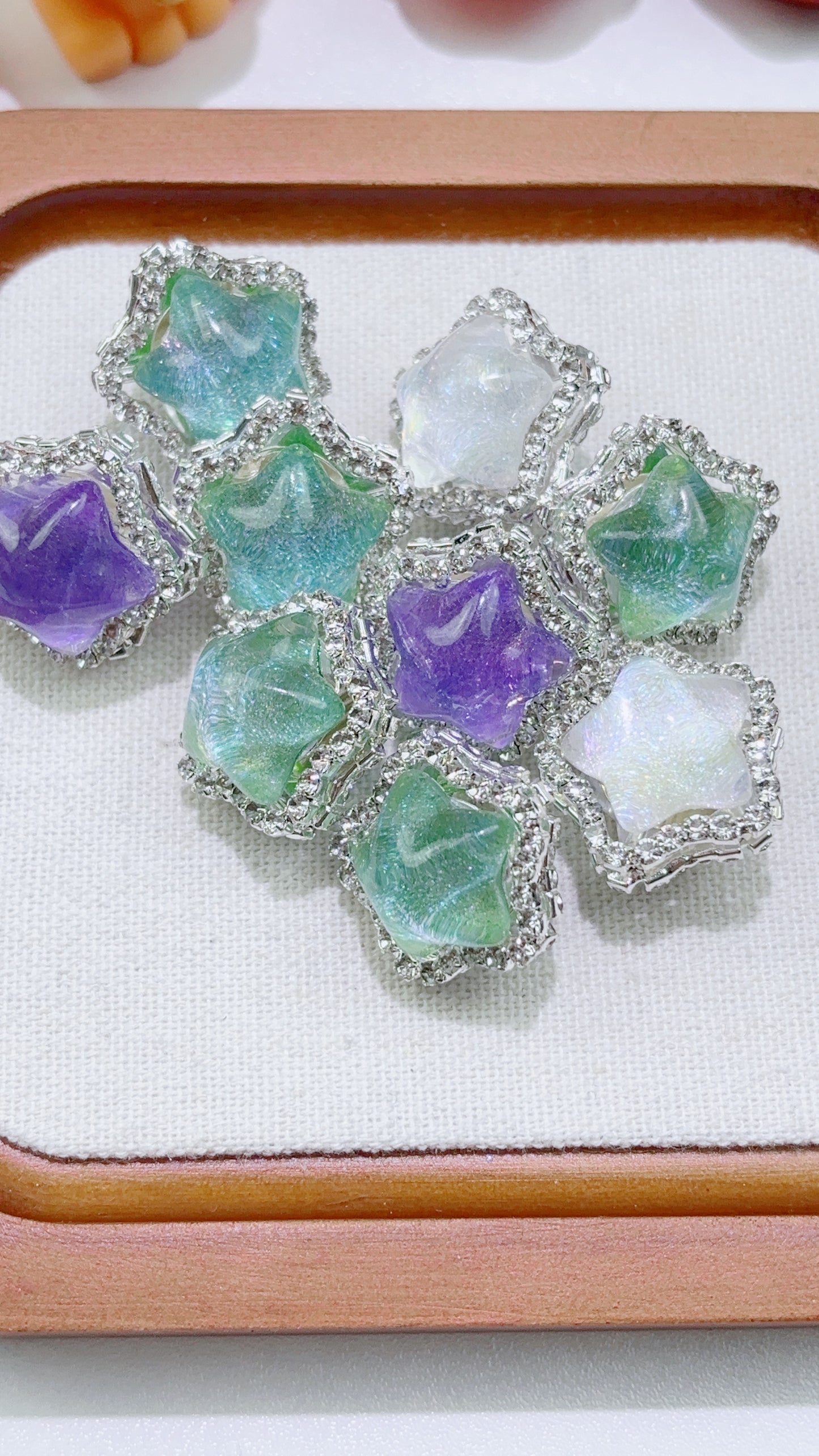 B シングルビーズシリーズ--アクリル両面立体流砂星