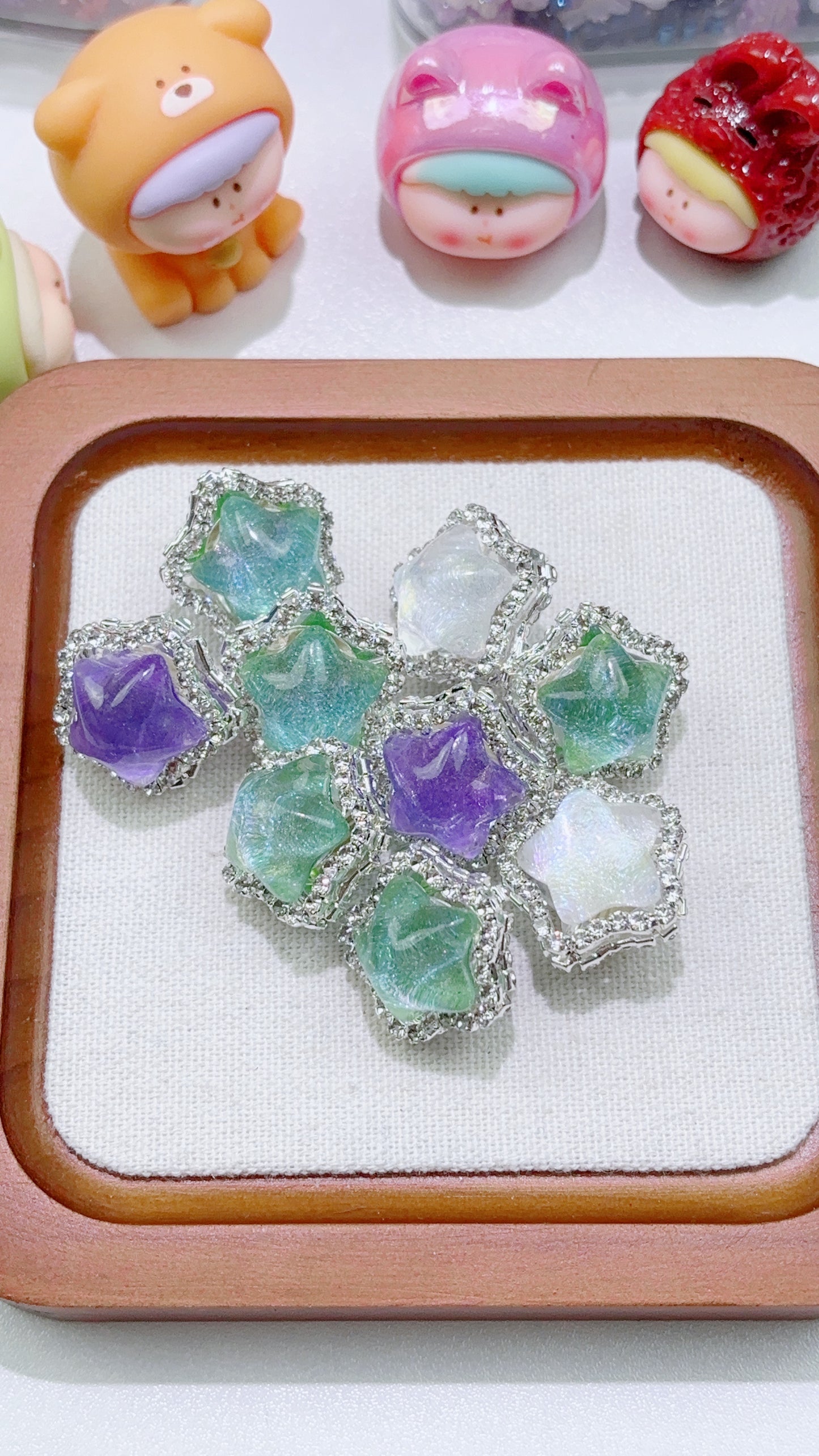 B シングルビーズシリーズ--アクリル両面立体流砂星