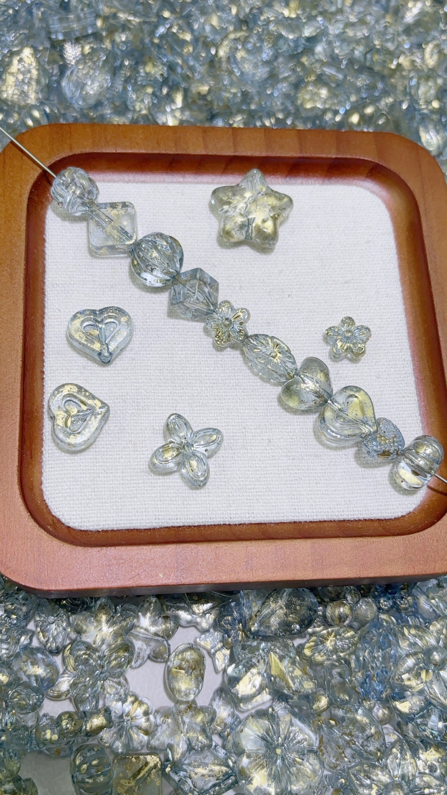 A 混鍋シリーズ 【青空の宝物】アクリルビーズ混合