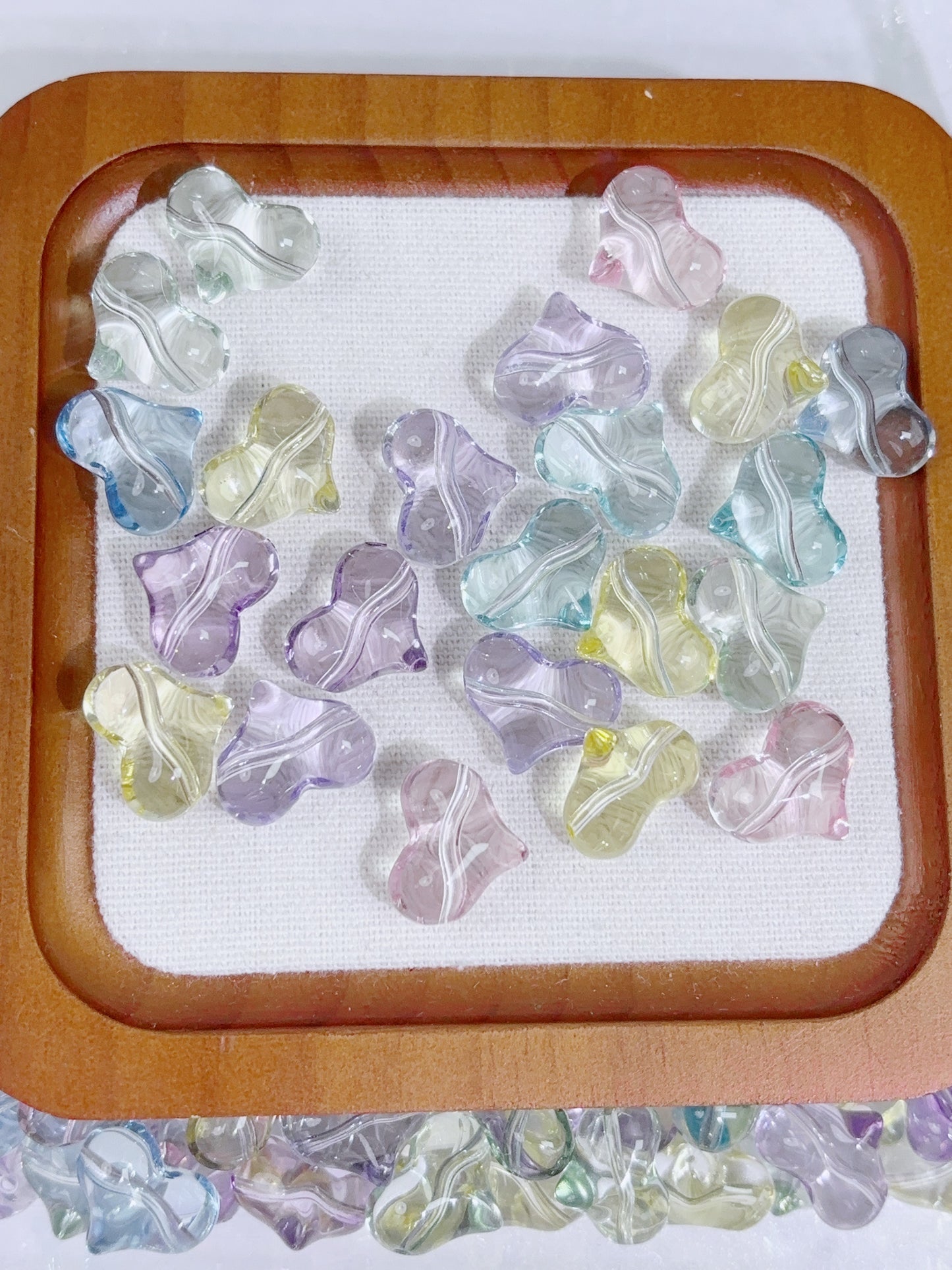 0 0 A 混鍋シリーズ【高品質氷透愛心横孔珠】--16.7x13.8mm