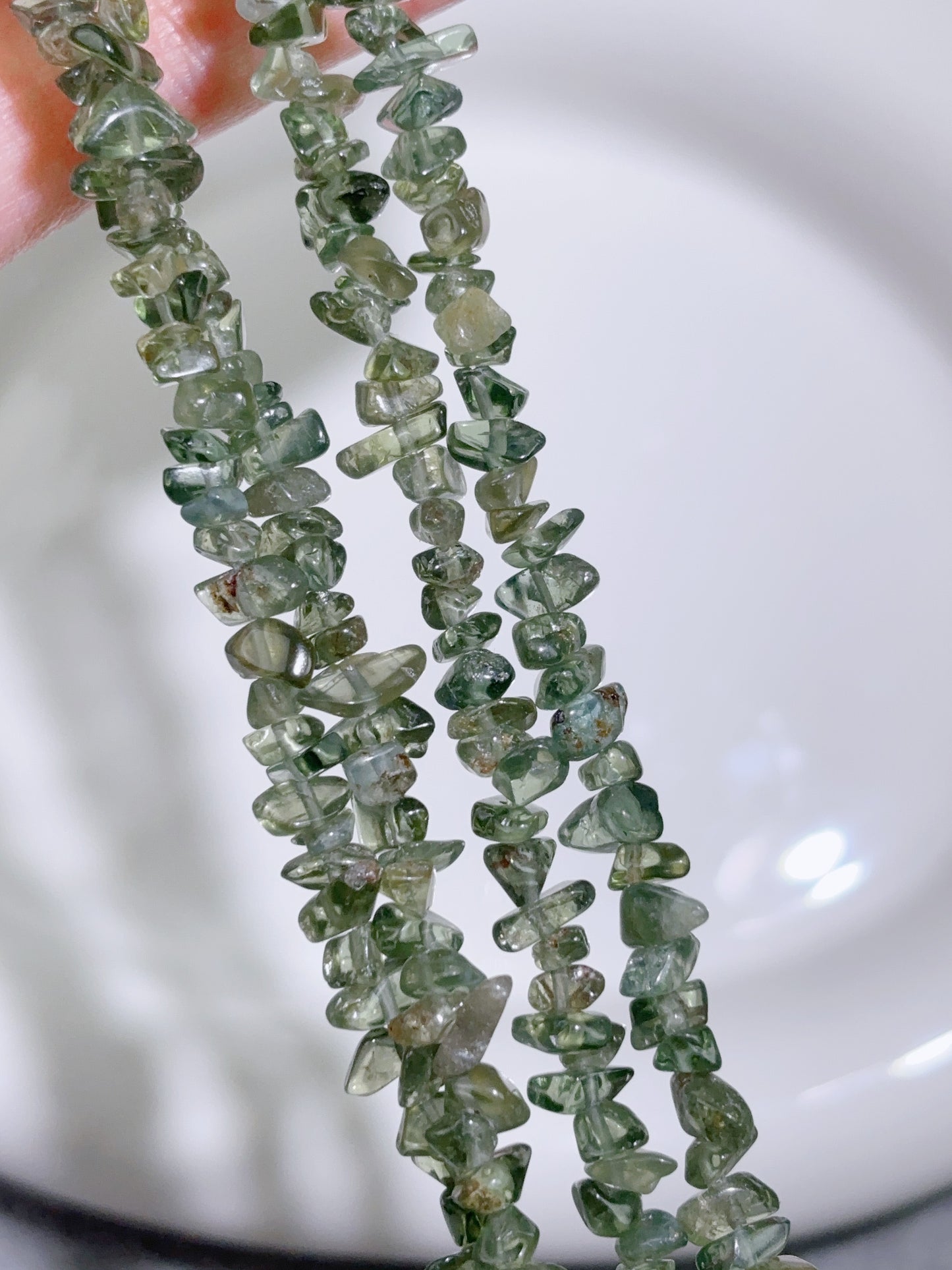 天然石連材-砕石-4 mmグリーンアパタイト