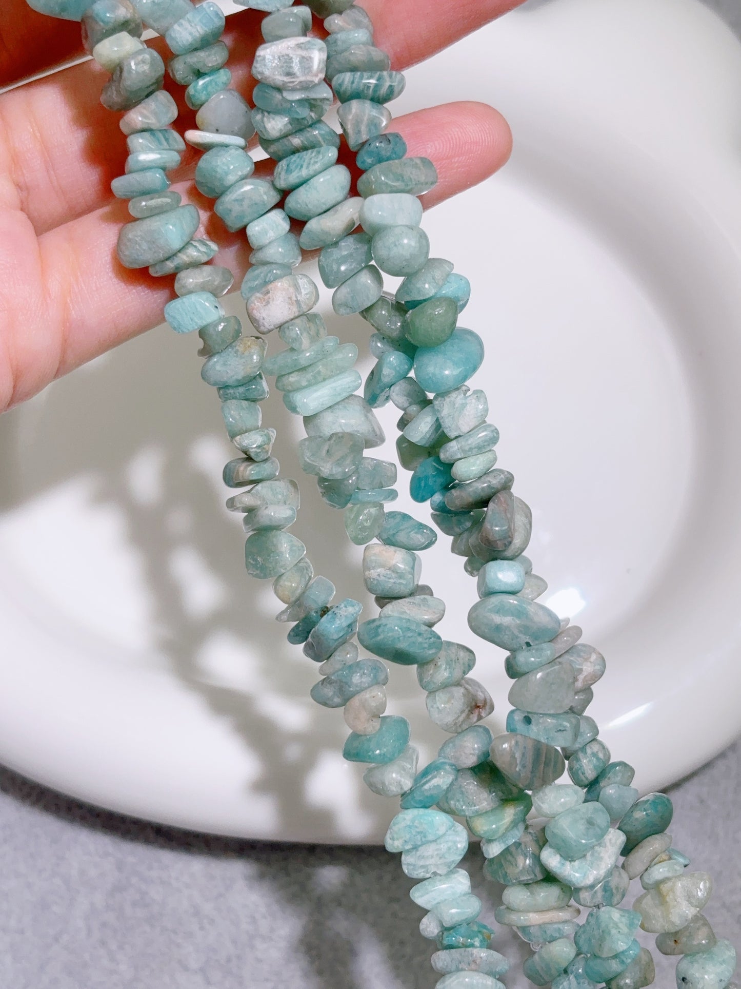 天然石連材-砕石-アマゾナイト