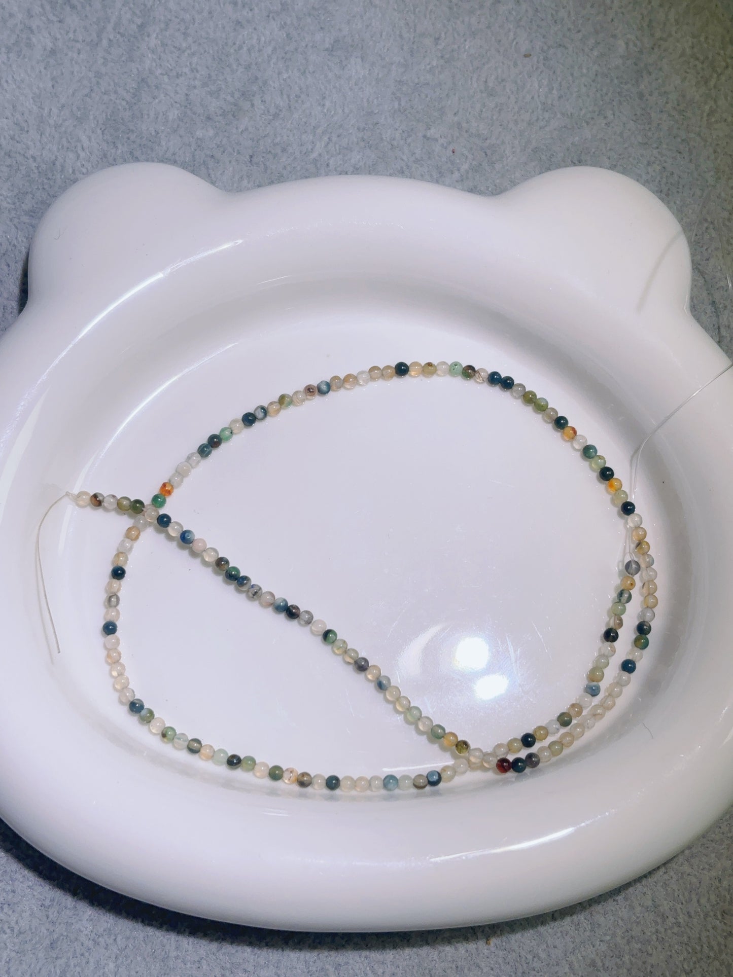 天然石連材-ビーズ-2 mm彩瑪瑙