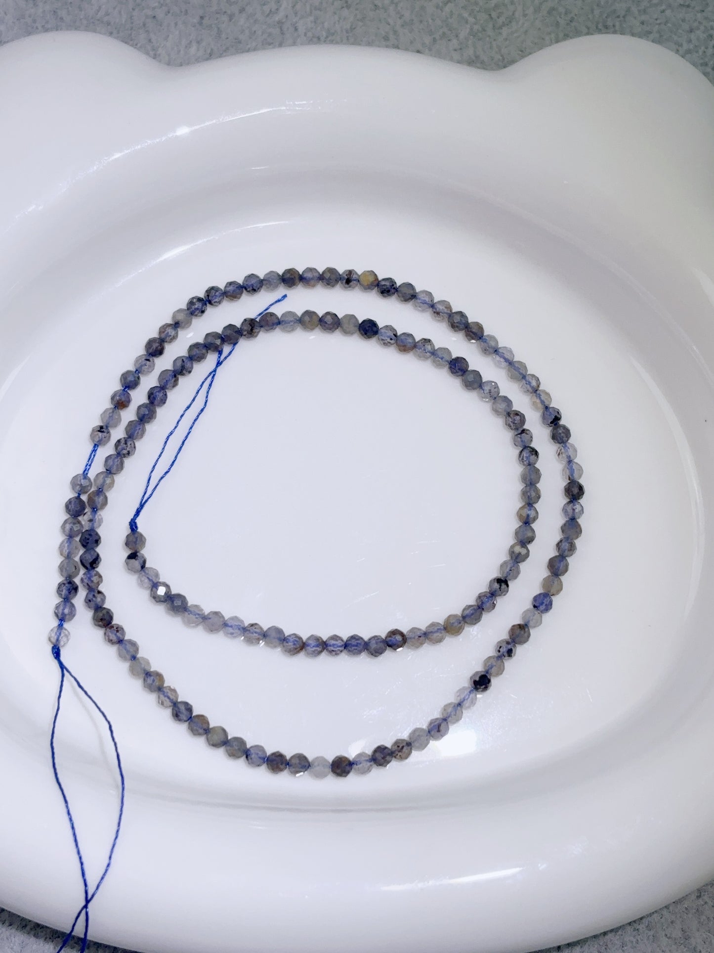 天然石連材-多面-3 mmアイオライト/堇青石