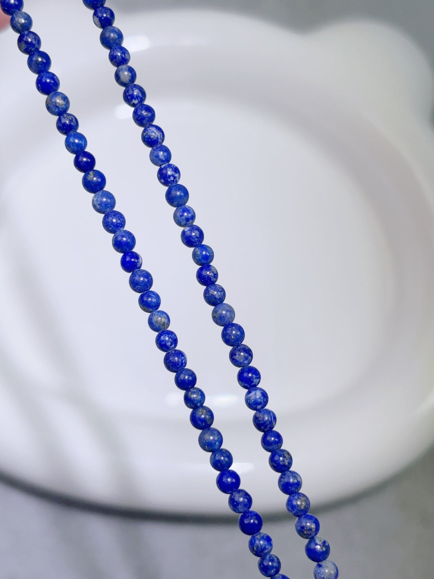 天然石連材-ビーズ-3 mmラピスラズリ