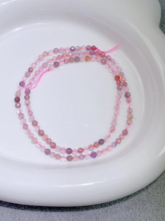 天然石連材-多面-3mm紫超七(むらさきちょうしち)