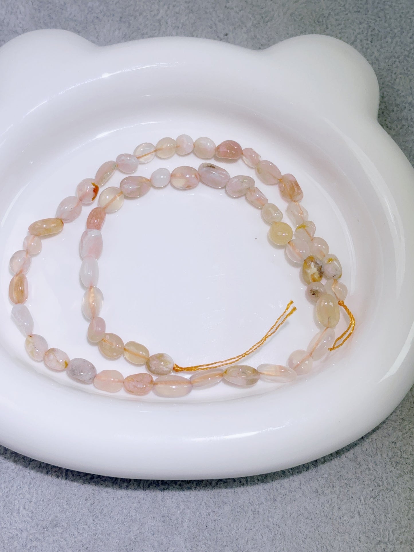 天然石連材-糖豆-7-9 mm桜瑪瑙