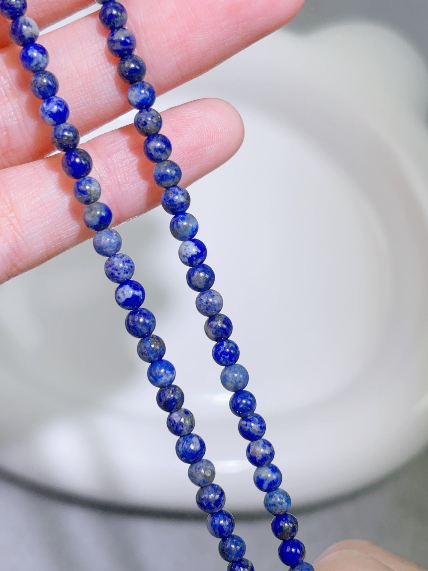 天然石連材-ビーズ-4 mmラピスラズリ