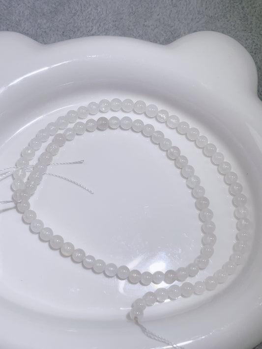 天然石連材-ビーズ-4.5 mmクリアクォーツ