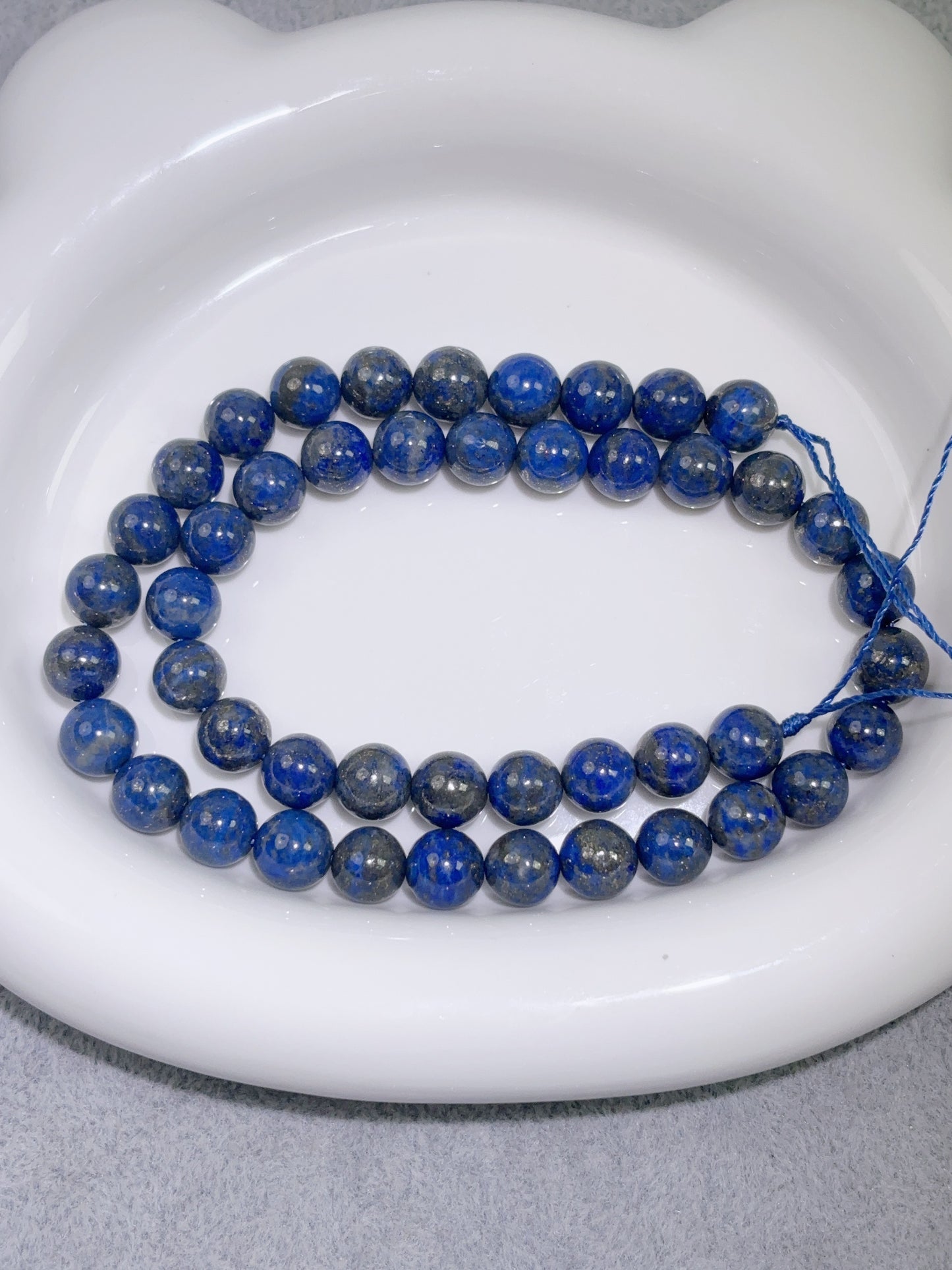 天然石連材-円珠-8 mmラピスラズリ