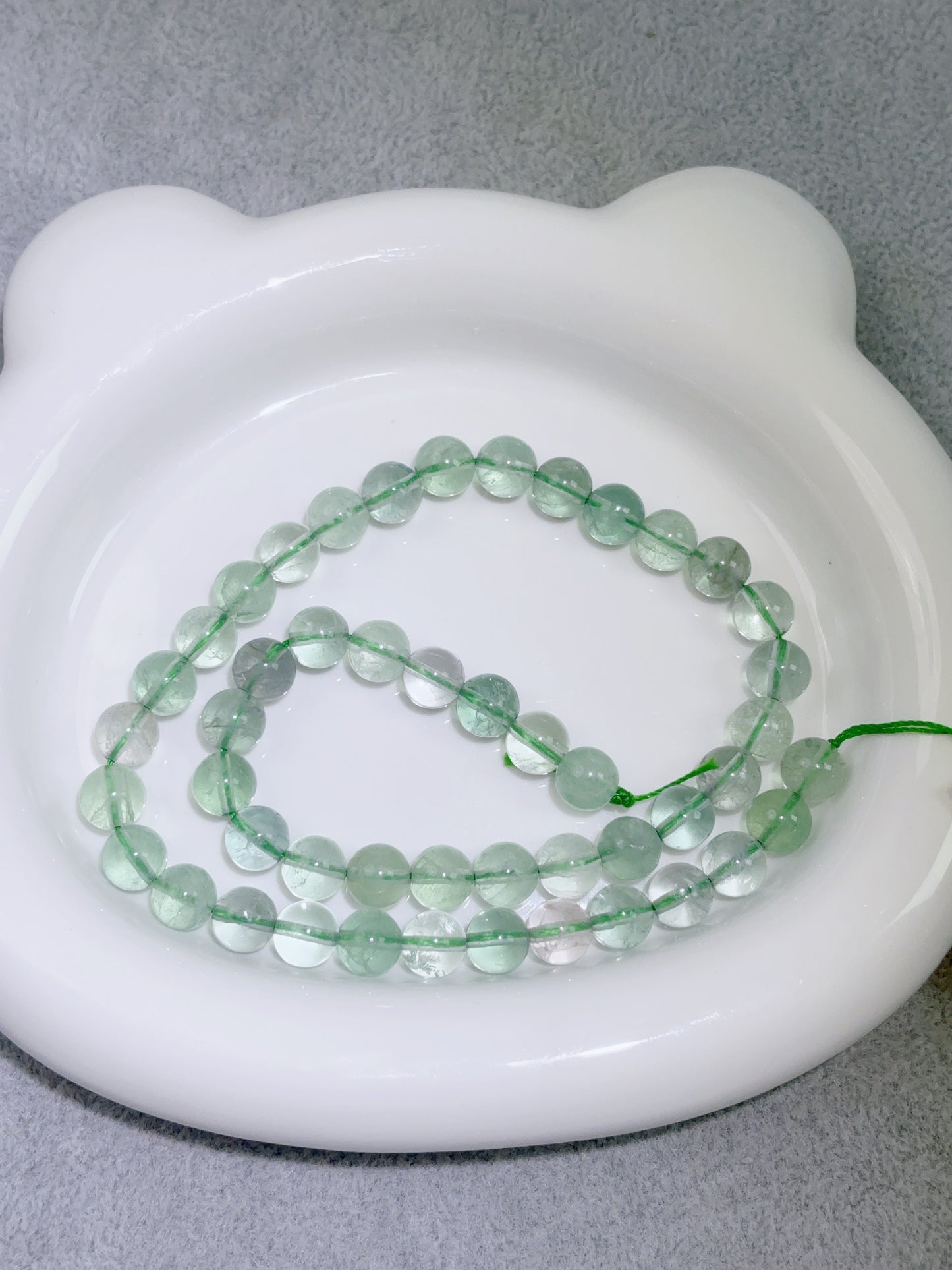 天然石連材-ビーズ-8mmグリーンフローライト
