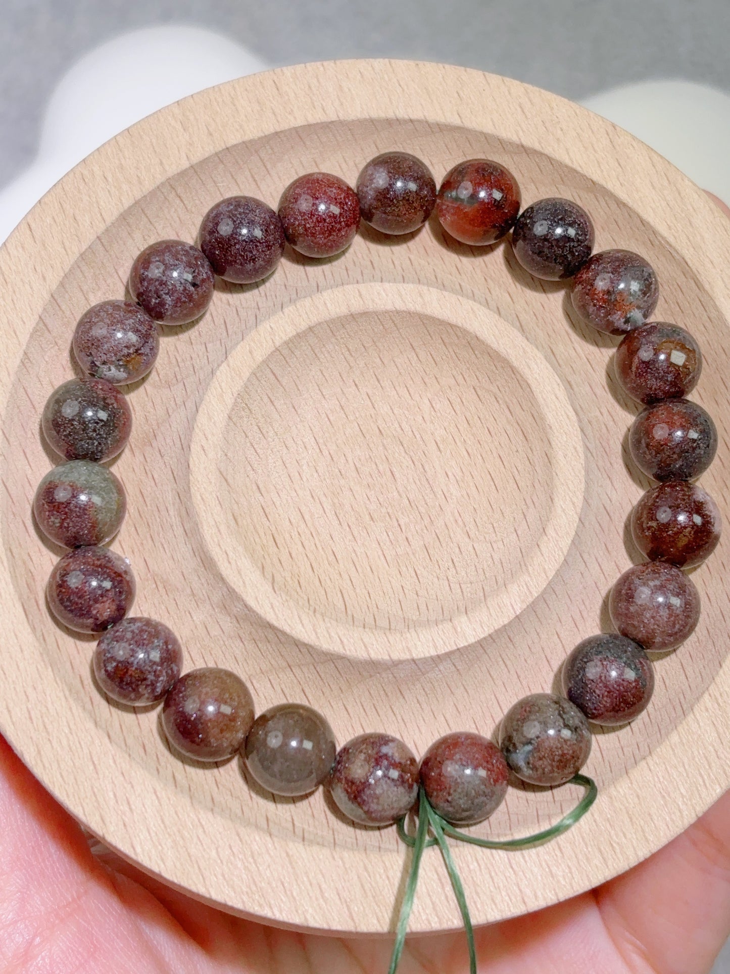 天然石手串シリーズ-ビーズ-9 mmファントムクォーツ/幽霊石