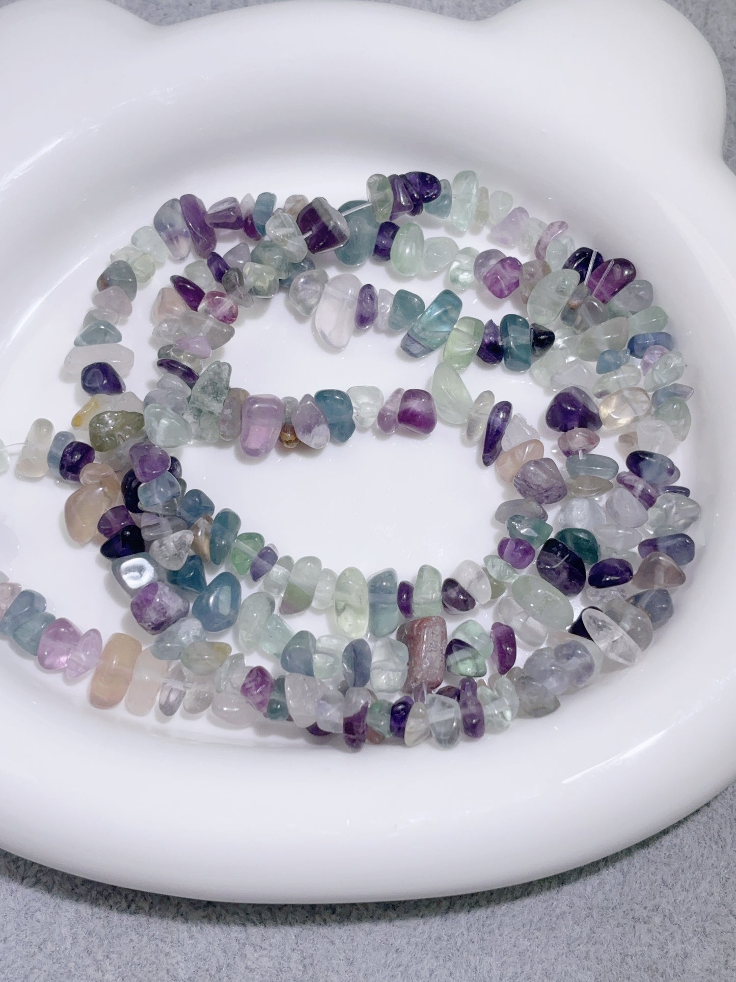 天然石連材-砕石-4 mm-6 mmカラーフローライト