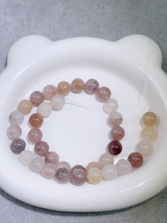 天然石連材--ビーズ-10 mmスミレ石