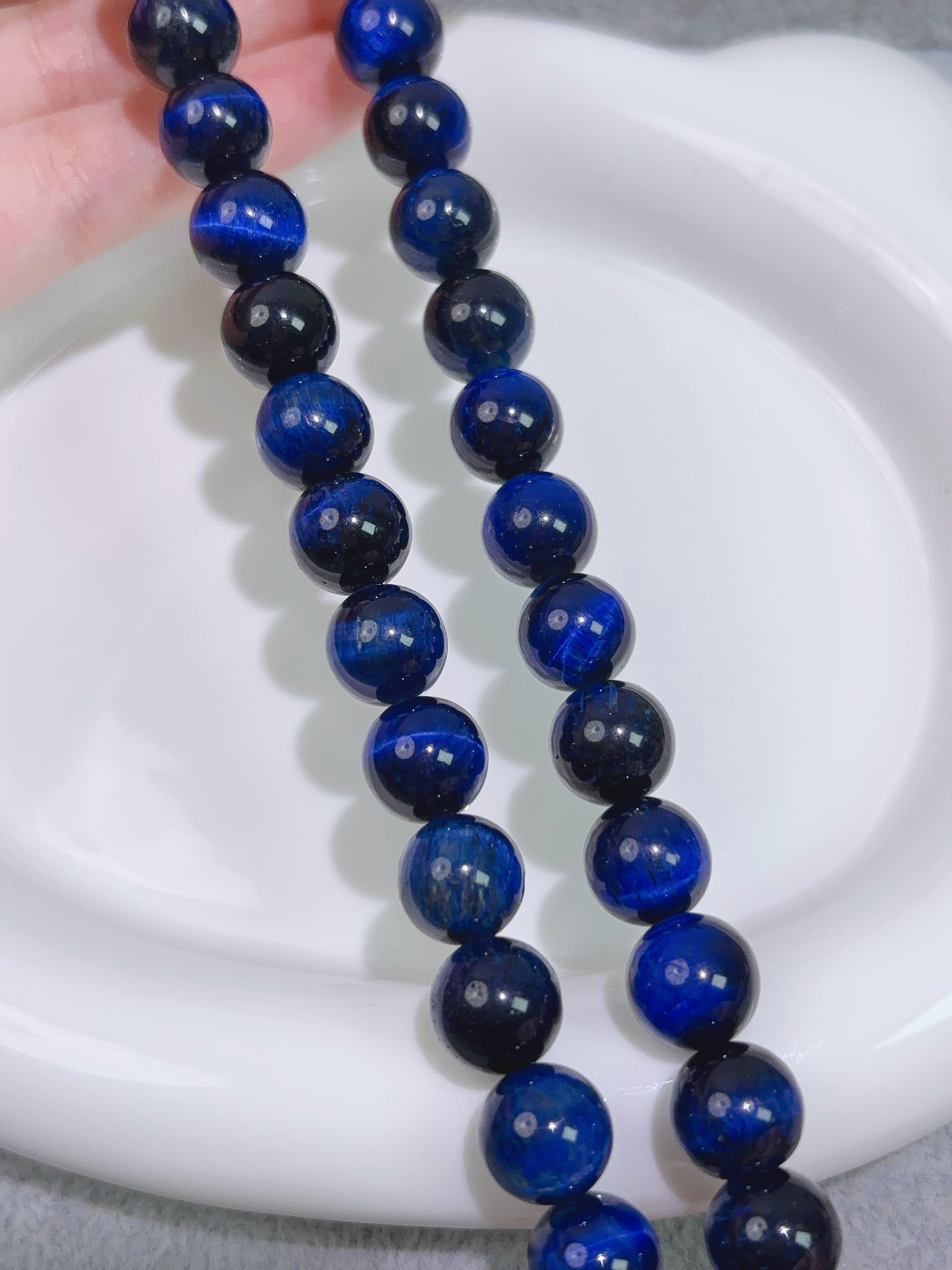 天然石連材--ビーズ--10 mmタイガーアイイエロー/紅茶色/サファイア色/パープル/紅茶色/パープル星空色/ブルーゴールド/インクブルー