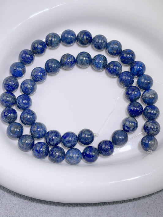 天然石連材-ビーズ-9 mmラピスラズリ