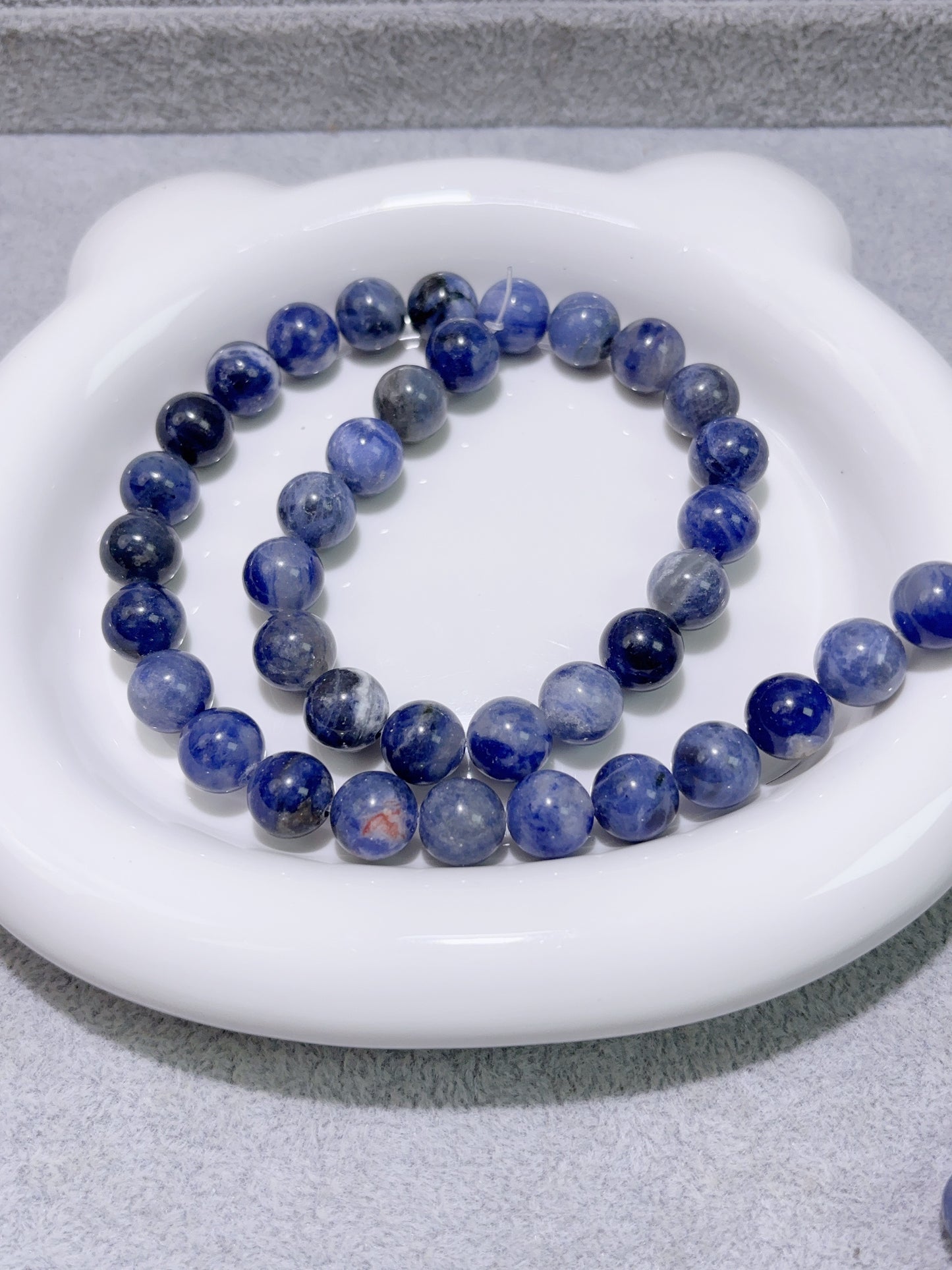 天然石連材―玉―10 mm青紋石Sodalite