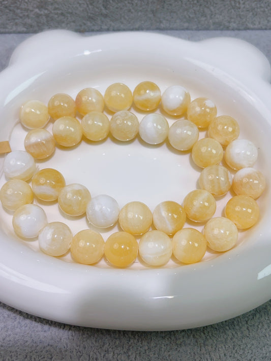 天然石連材―玉―10 mm米黄玉