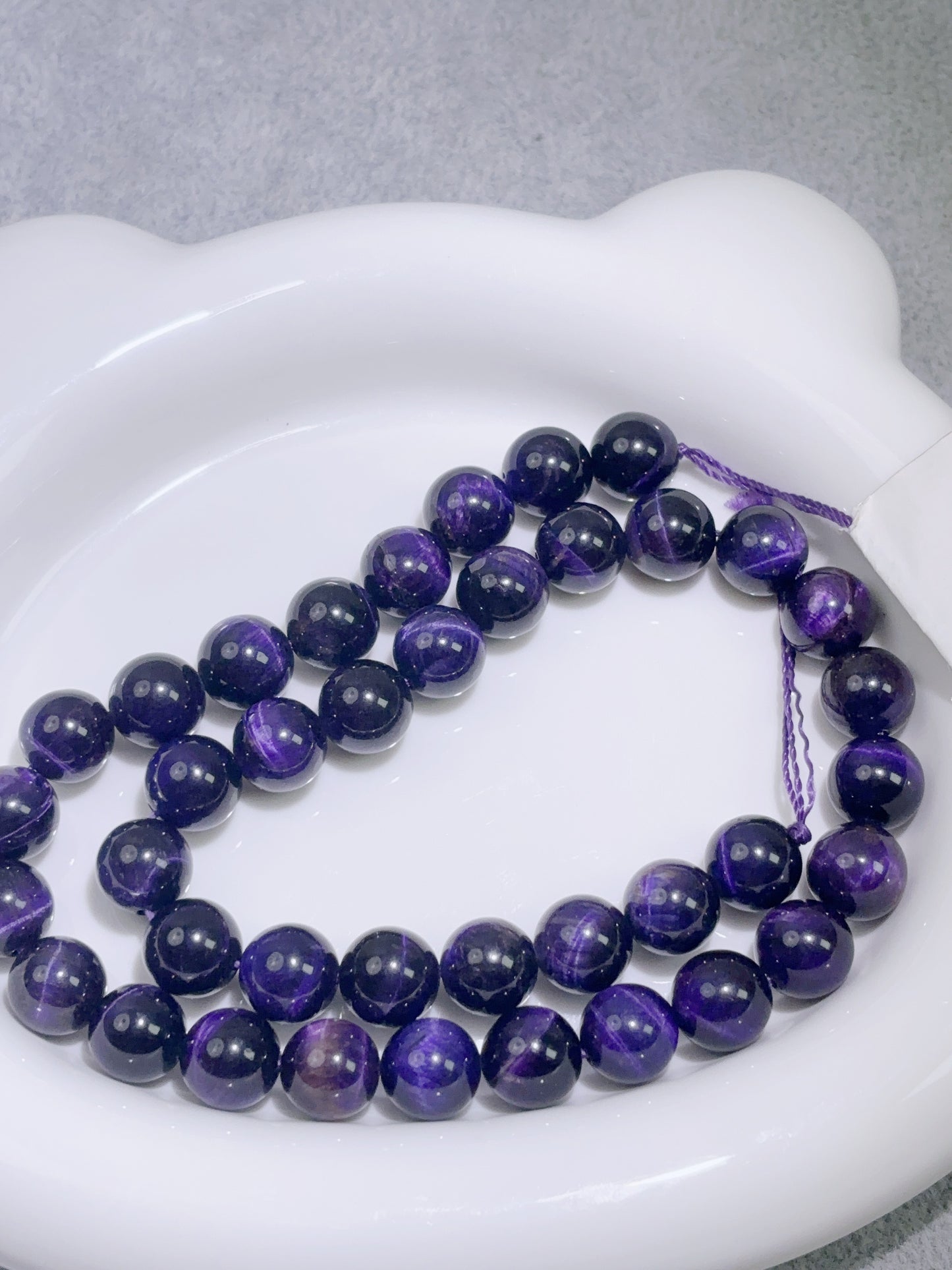 天然石連材--ビーズ--10 mmタイガーアイイエロー/紅茶色/サファイア色/パープル/紅茶色/パープル星空色/ブルーゴールド/インクブルー