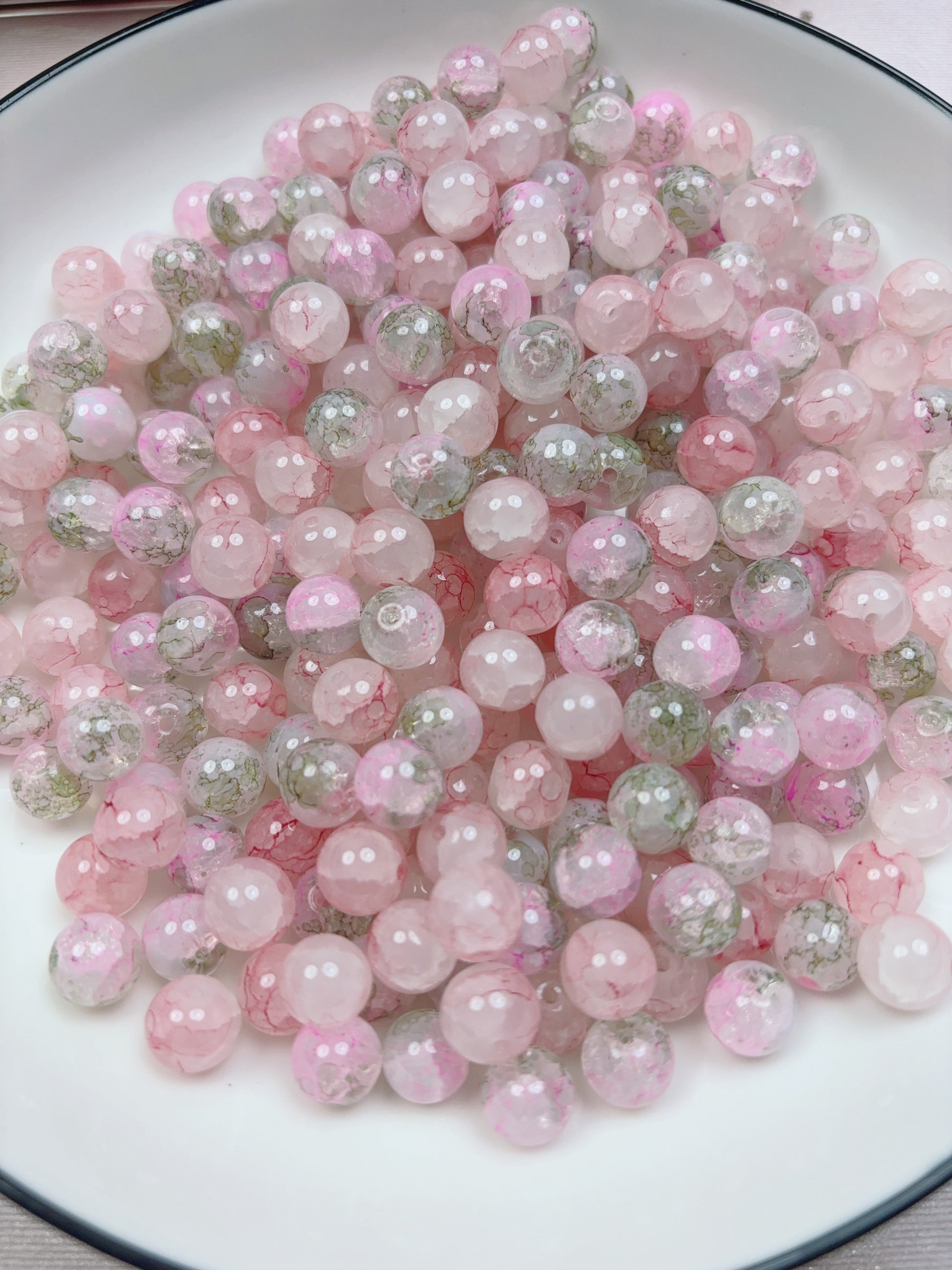 8.18金箔--ガラスビーズ10 mm--配信で色を自由に選択 – diyvivian.com