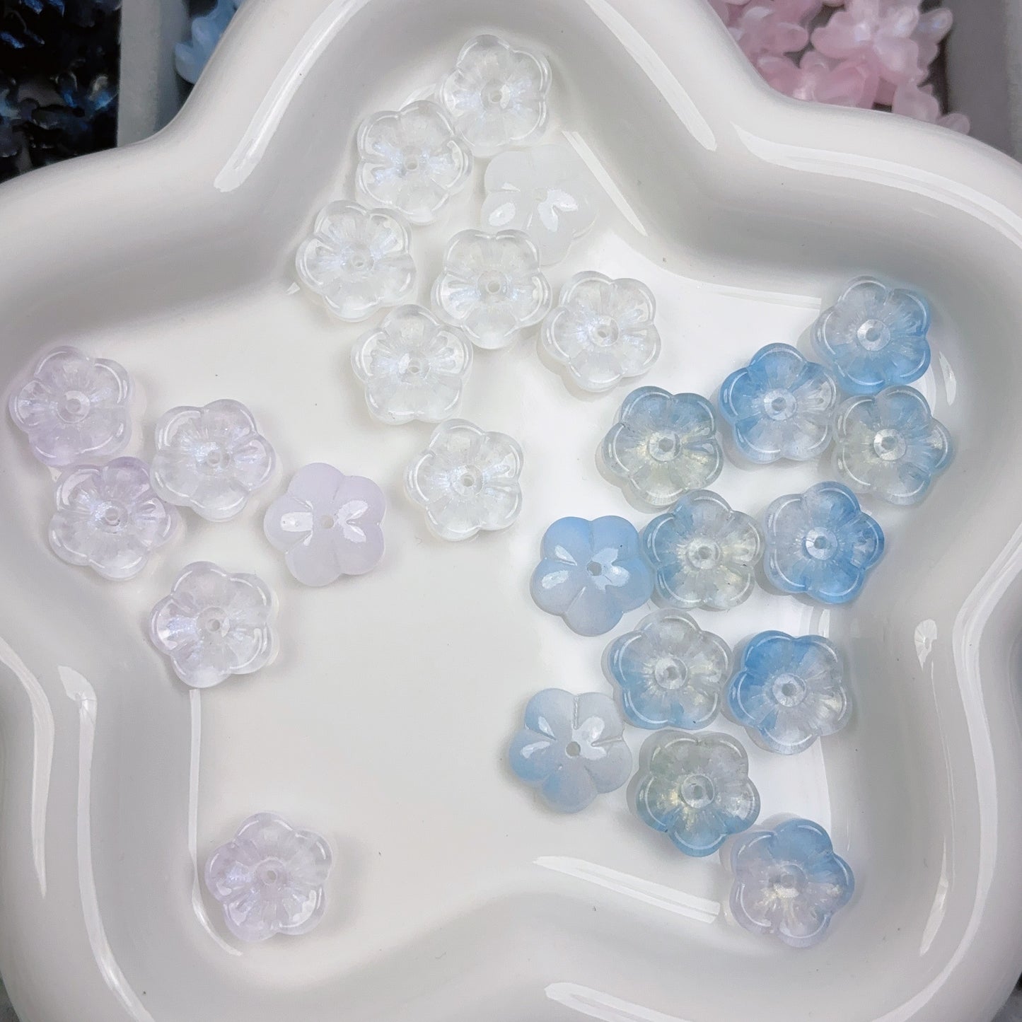 4.5 春の瑠璃に穴桃の花 部品