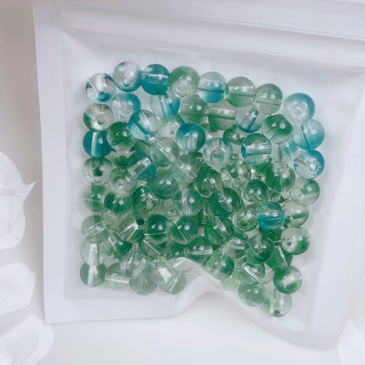 0 4.8 6 mmガラスビーズ120 pcs--特価