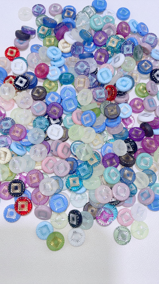 A  混鍋シリーズ            【花火の札】アクリルビーズ混合