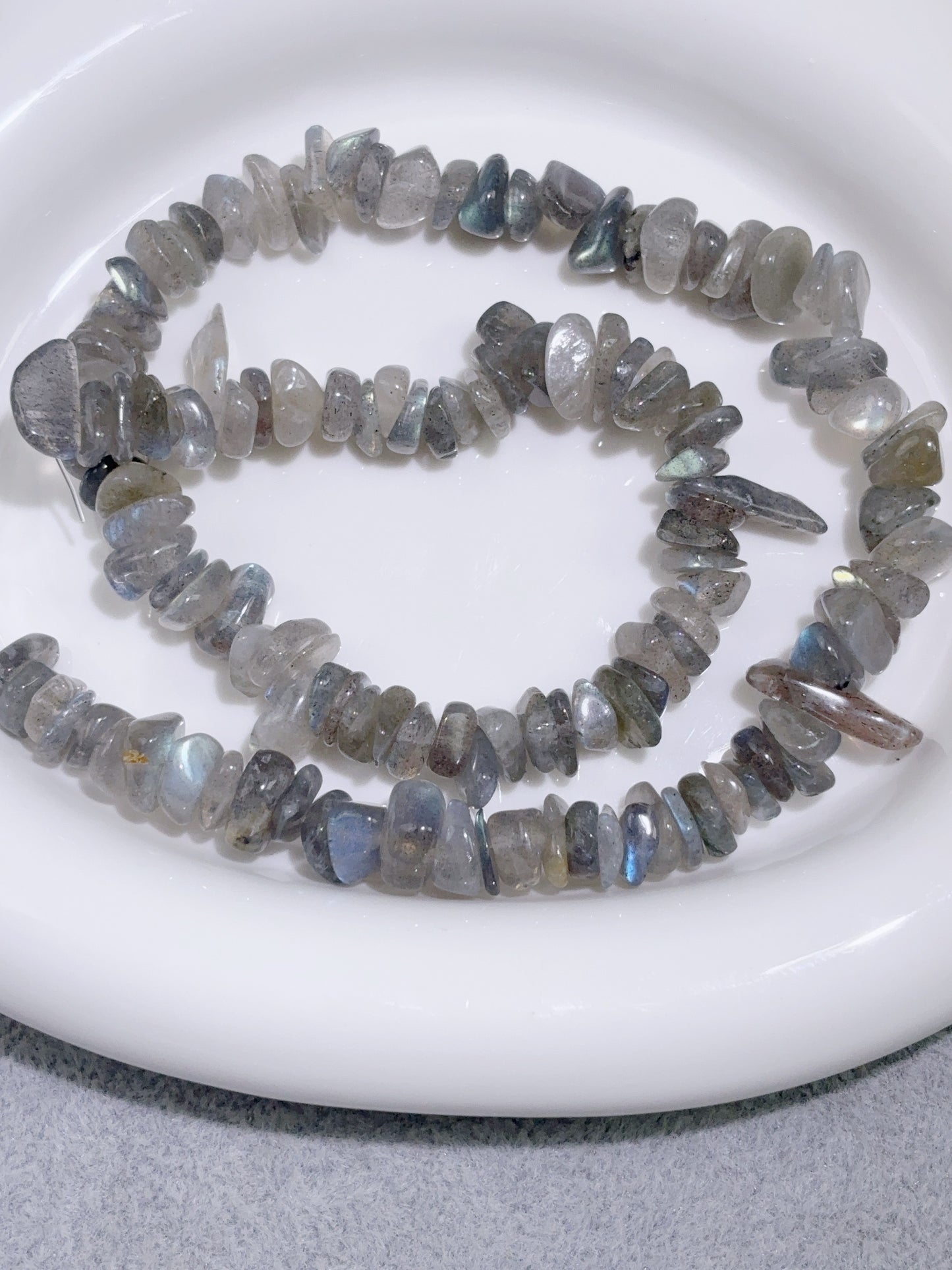 天然石連材-大砕石-10 mmx 3 mm灰月光