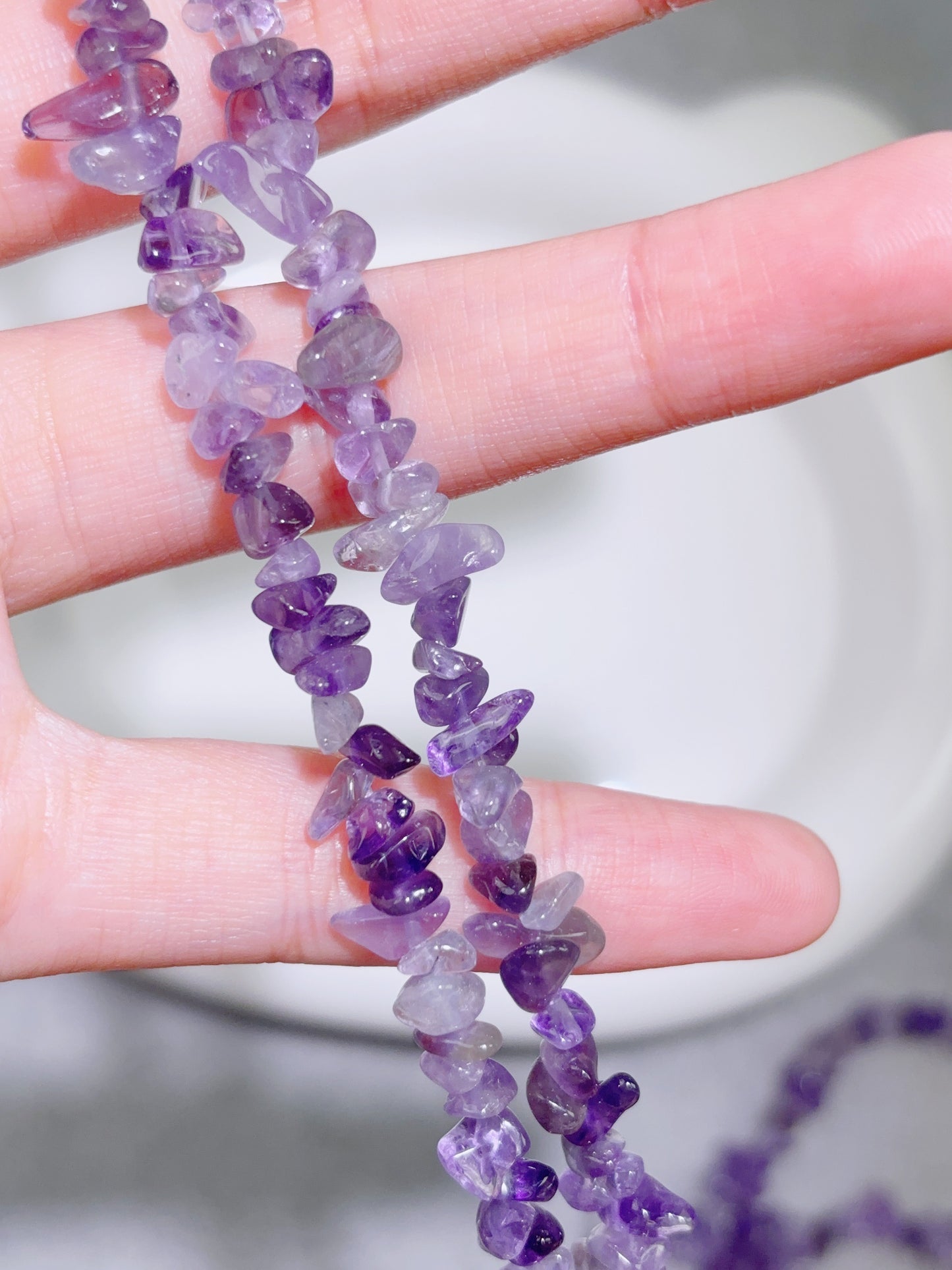 天然石連材-砕石-4 mm紫水晶