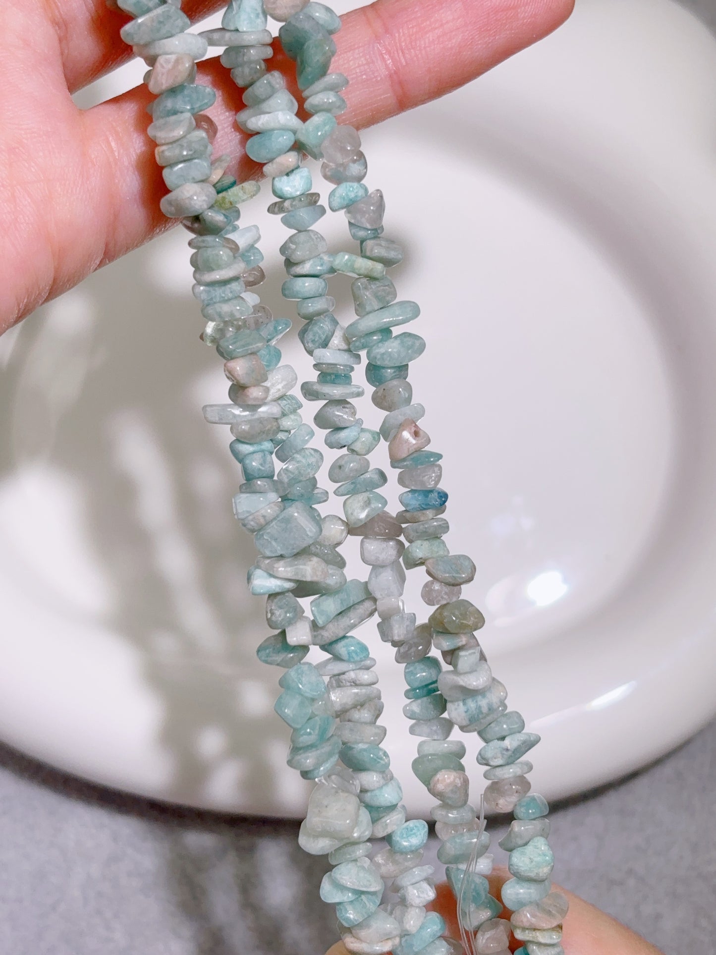 天然石連材-砕石-アマゾナイト