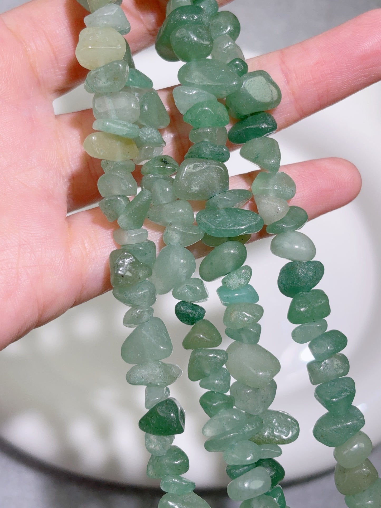 天然石連材-砕石-6 mm緑東陵石