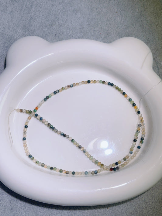 天然石連材-ビーズ-2 mm彩瑪瑙