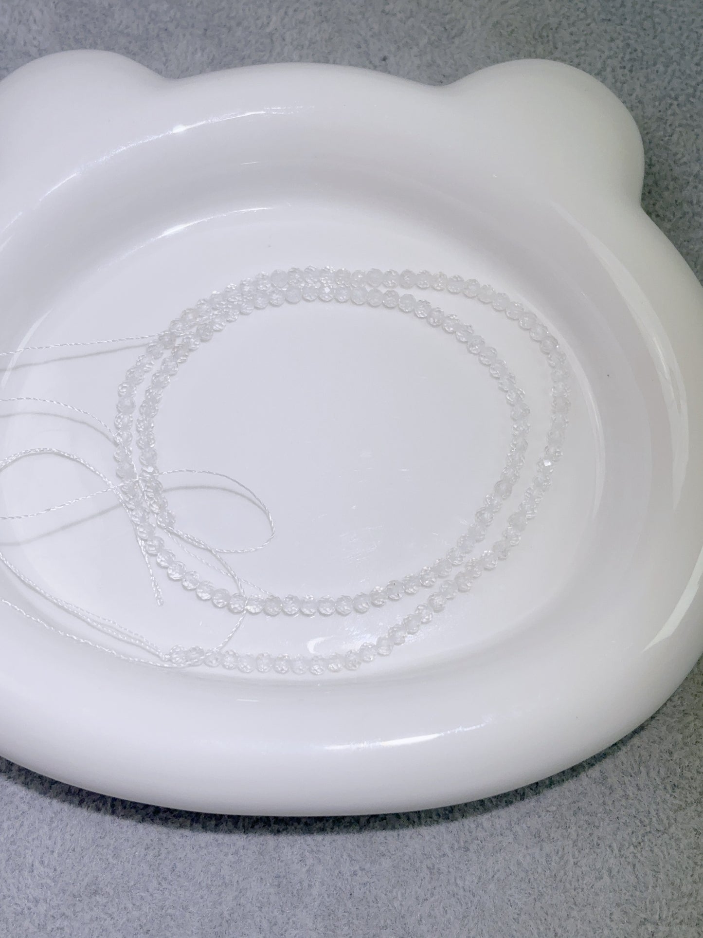 天然石連材-多面-2.5 mmクリアクォーツ