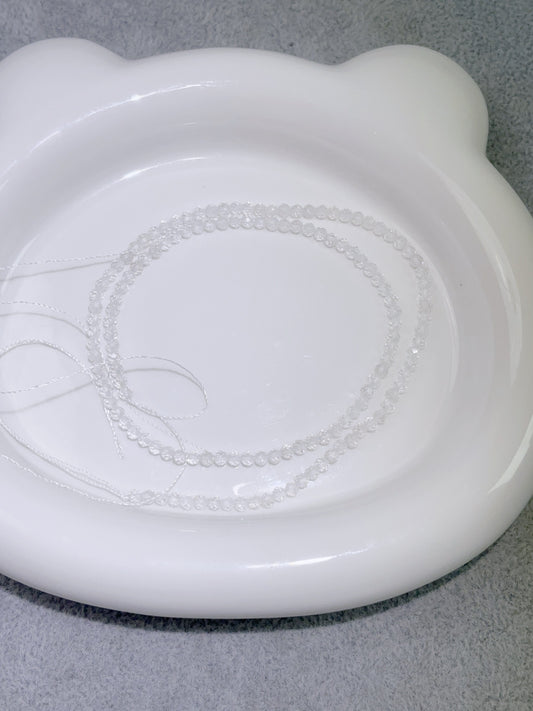 天然石連材-多面-2.5 mmクリアクォーツ