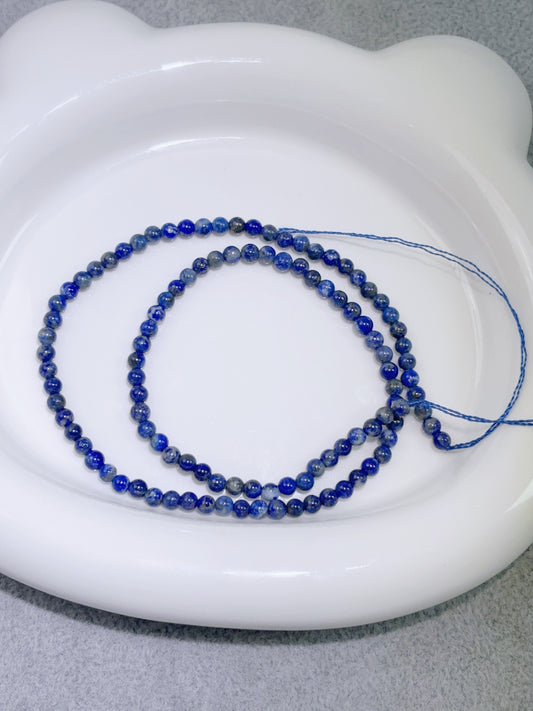 天然石連材-ビーズ-4 mmラピスラズリ