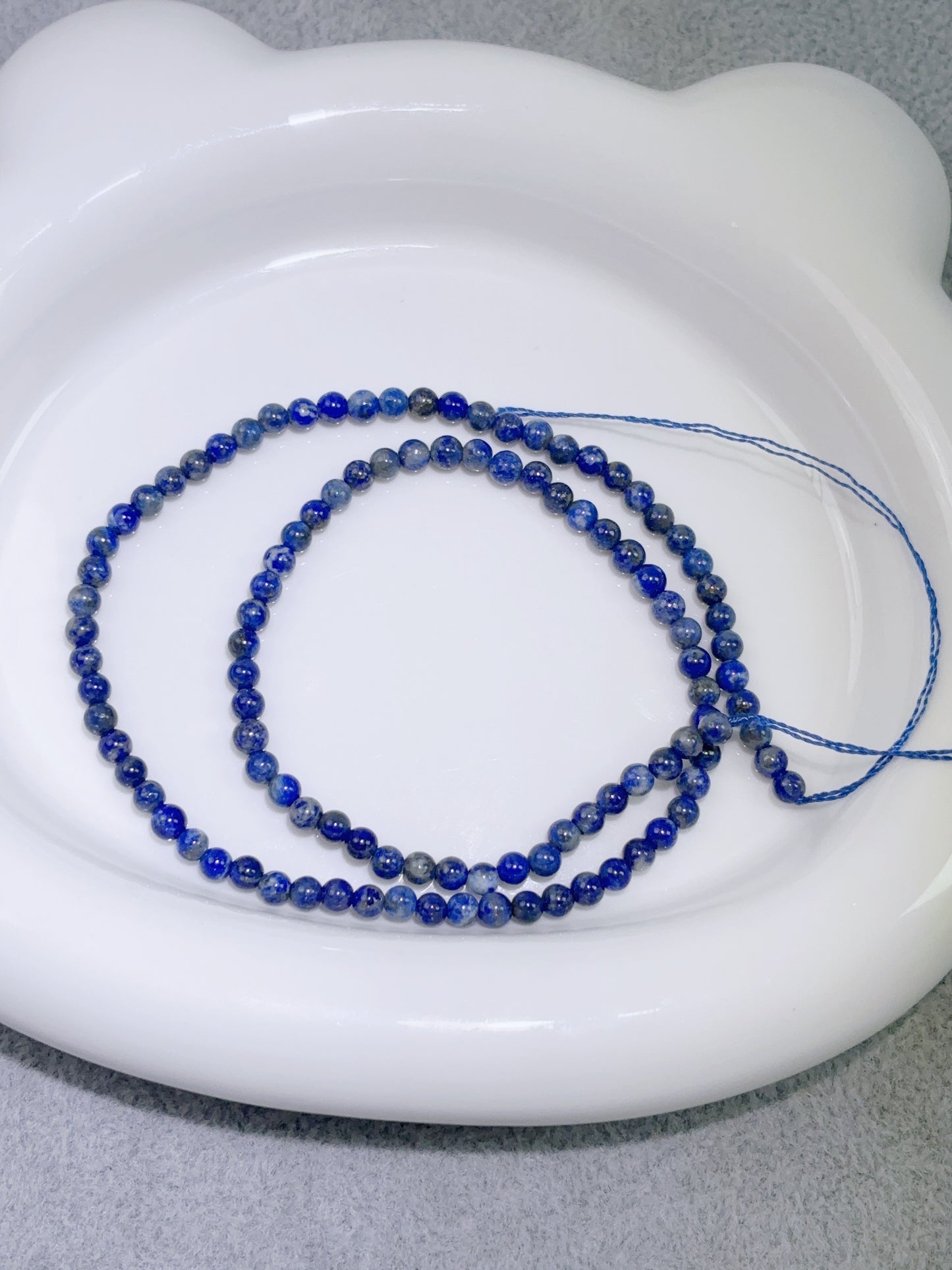 天然石連材-ビーズ-4 mmラピスラズリ