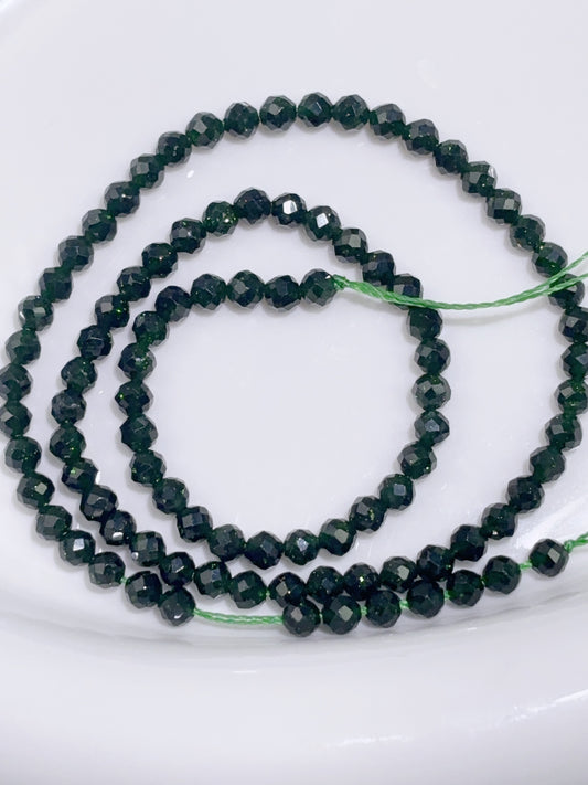 天然石連材-多面-4 mm緑砂石