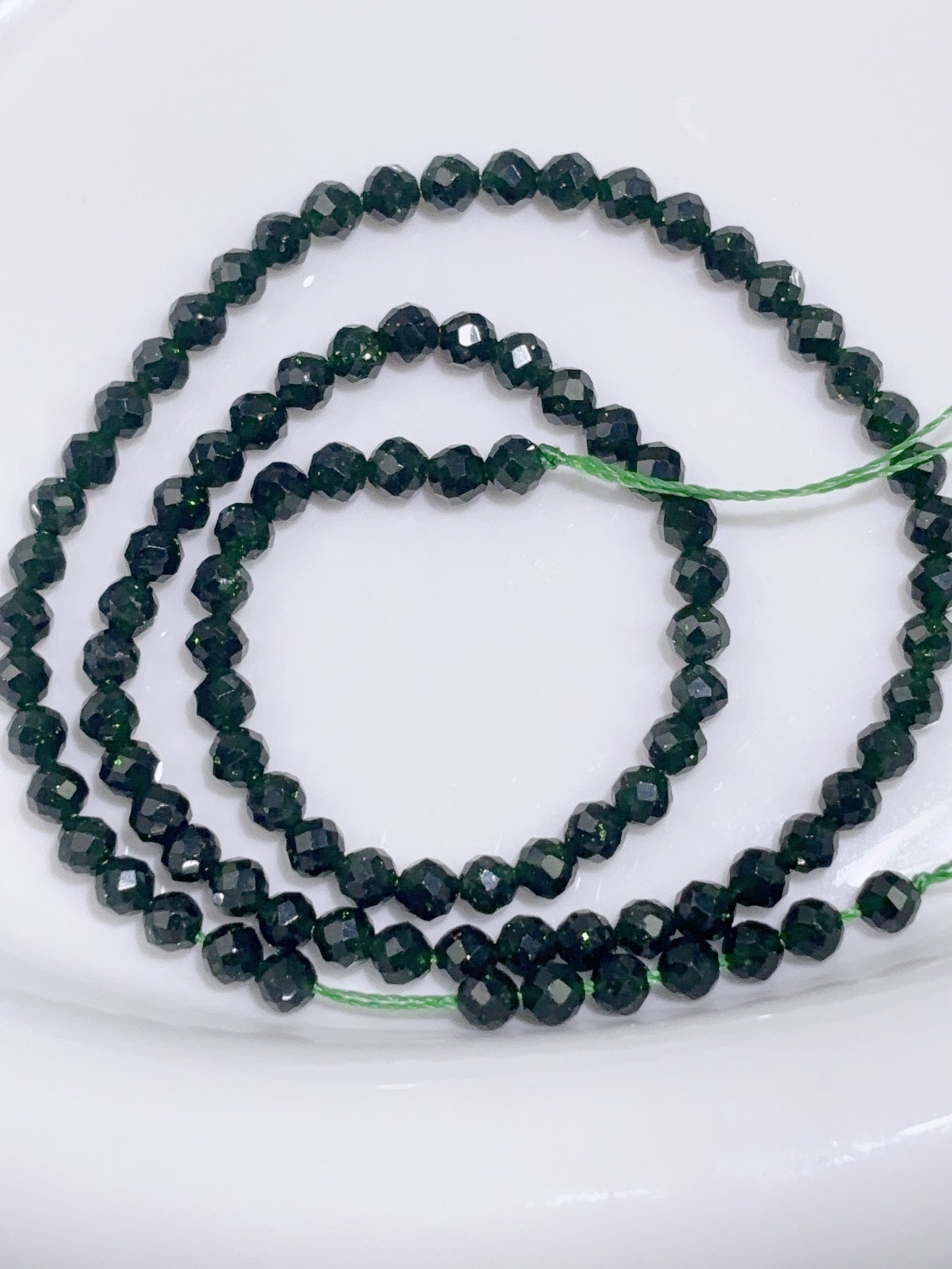 天然石連材-多面-4 mm緑砂石