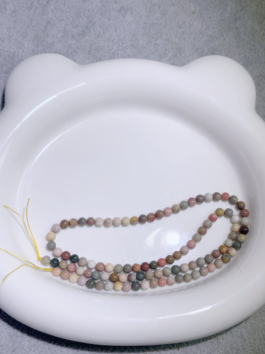 天然石連材-ビーズ-4 mmアラシャン