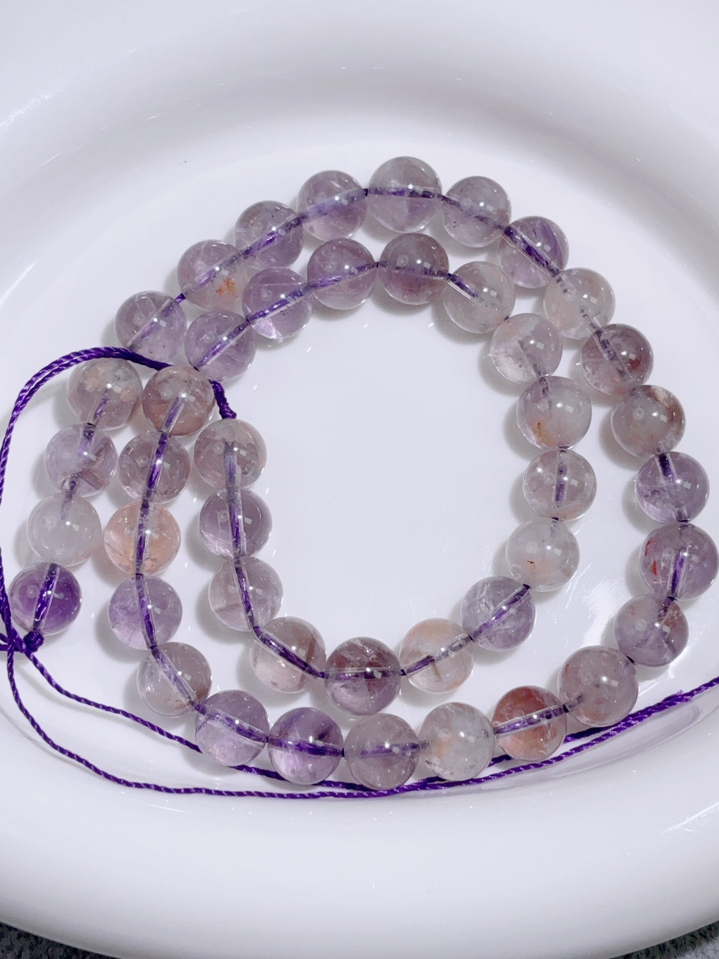 天然石连材-圆珠-8mm紫鈦晶/しタイきん