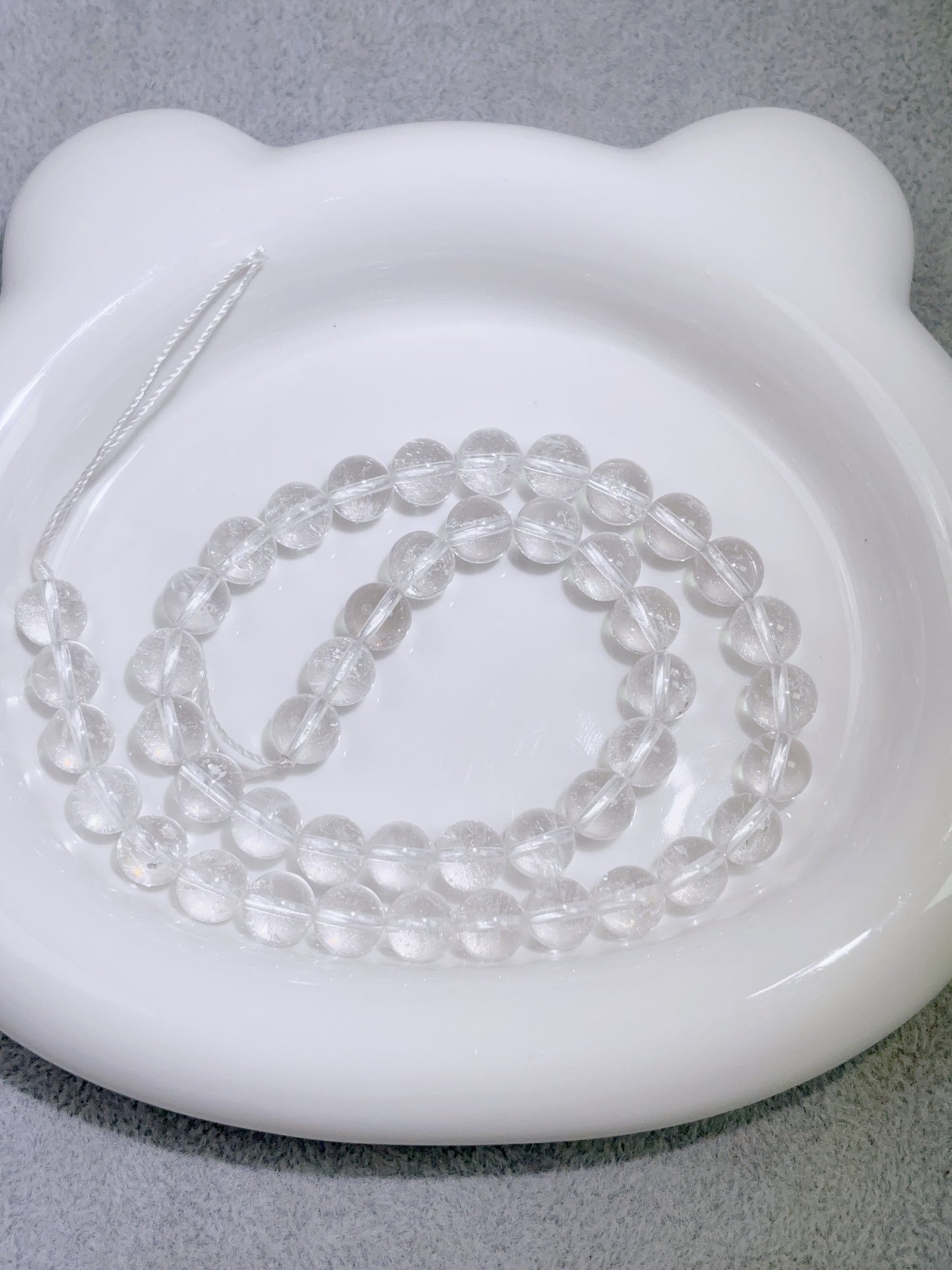 天然石連材-ビーズ-8.4 mmクリアクォーツ