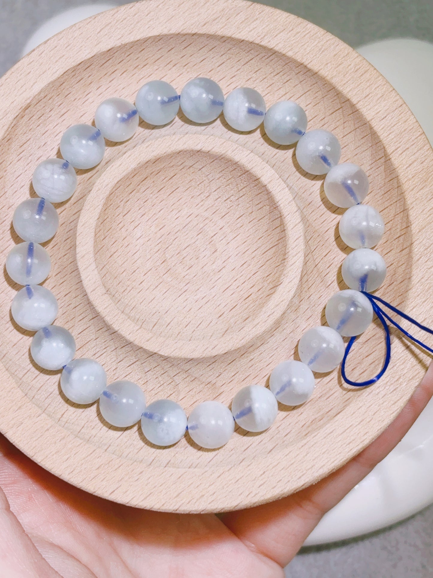 天然石手串シリーズ-ビーズ-8 mmアクアマリン