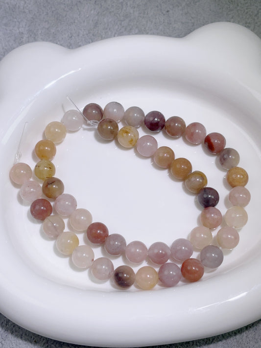 天然石連材-円珠-8 mmスミレ石