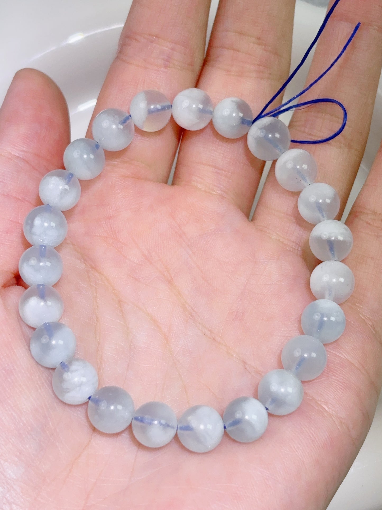 天然石手串シリーズ-ビーズ-8 mmアクアマリン