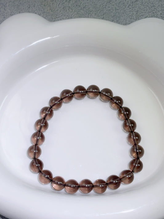 天然石手串シリーズ-円珠-8 mm氷曜石/アイスオブシディアン