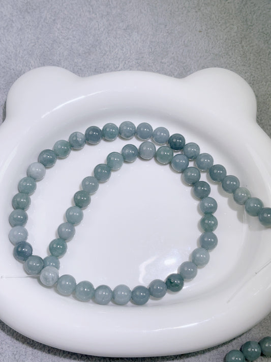 天然石連材-ビーズ-8 mm翡翠